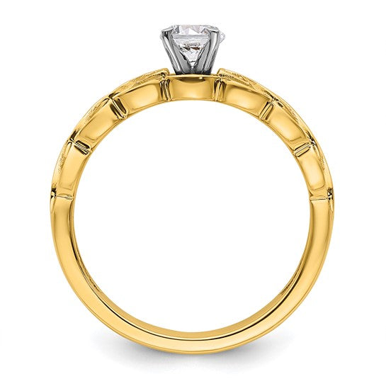 14K Diamond Peg Set Semi-Mount Engagement Ring