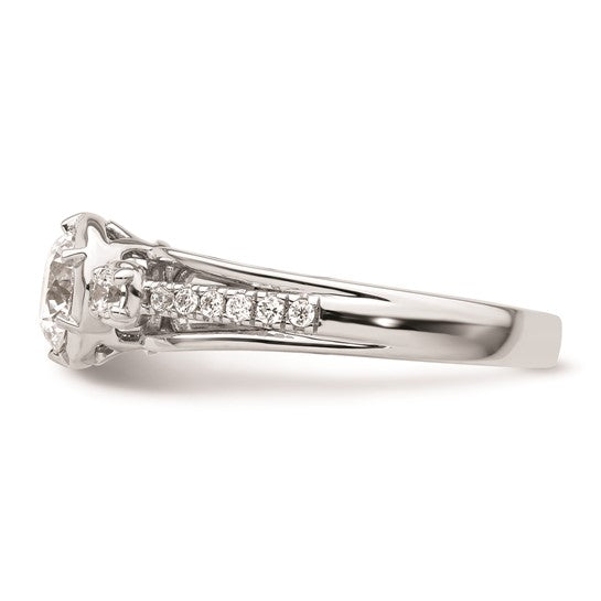 14K White Gold Diamond Semi-Mount Engagement Ring