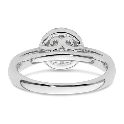 14K White Gold Lab Grown Diamond VS/SI GH, Rnd Halo Semi-mount Eng R