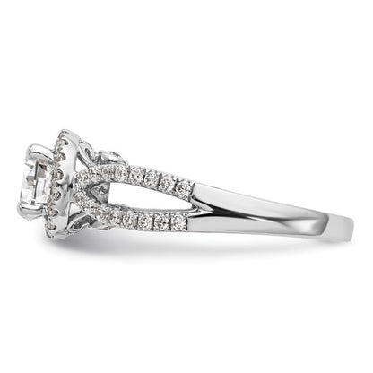 14K White Gold Round Lab Grown Dia VS/SI GH, Semi-Mount Eng Ring