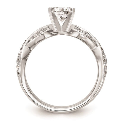 14k White Gold Infinity Peg Set 1/4 carat Diamond Semi-mount Engagement Ring