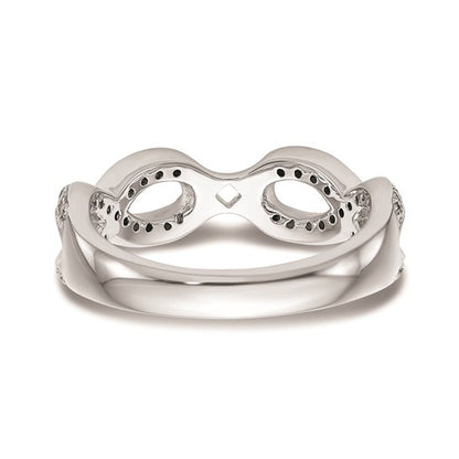 14k White Gold Infinity Peg Set 1/4 carat Diamond Semi-mount Engagement Ring