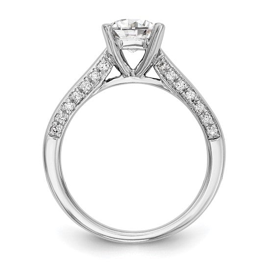 14K White Gold Diamond Semi-Mount Engagement Ring