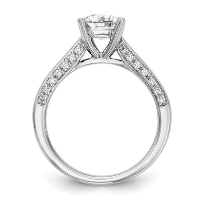 14K White Gold Diamond Semi-Mount Engagement Ring