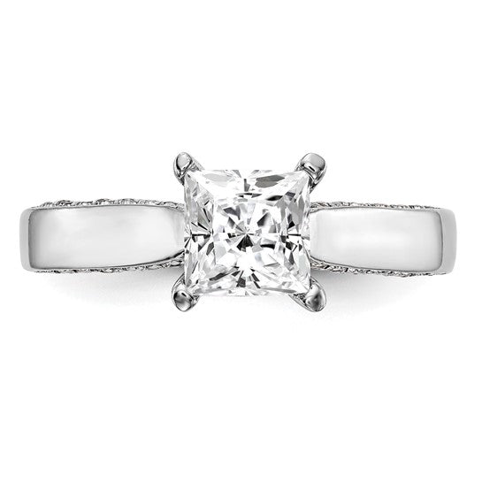 14K White Gold Diamond Semi-Mount Engagement Ring