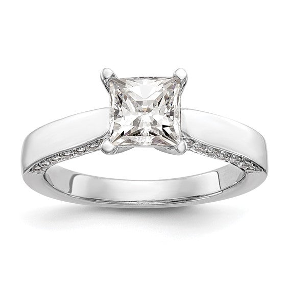 14K White Gold Diamond Semi-Mount Engagement Ring