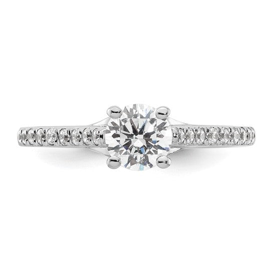 14K White Gold Lab Grown Diamond Semi-Mount Engagement Ring