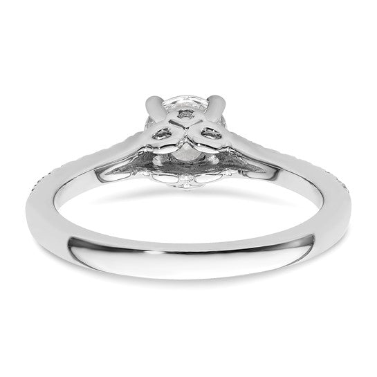 14K White Gold Lab Grown Diamond Semi-Mount Engagement Ring