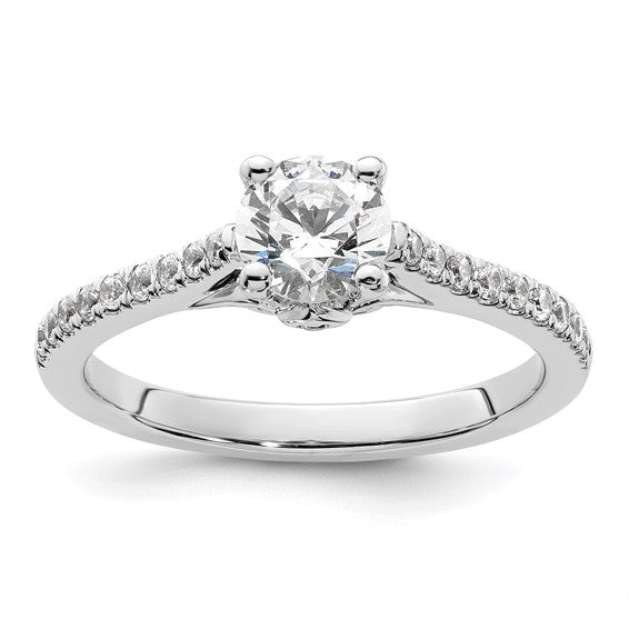 14K White Gold Lab Grown Diamond Semi-Mount Engagement Ring