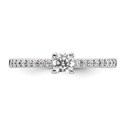 14K White Gold Lab Grown Diamond VS/SI GH, Complete Engagement Ring