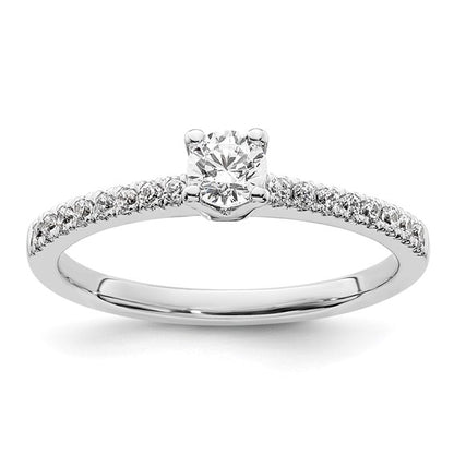 14K White Gold Lab Grown Diamond VS/SI GH, Complete Engagement Ring