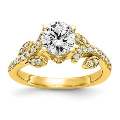 14ky Lab Grown Diamond VS/SI GH, Semi-Mount Engagement Ring