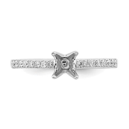 True Origin 14K White Gold 1/6 carat Lab Grown Diamond VS/SI D E F Semi Mount Oval Engagement Ring