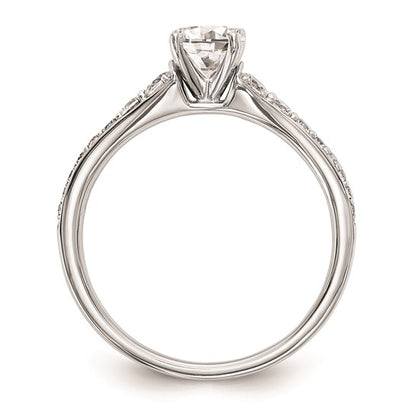 14K White Gold Peg Set 1/3 carat Diamond Semi-mount Engagement Ring