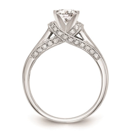 Peg Set Diamond Semi-mount Engagement Rings