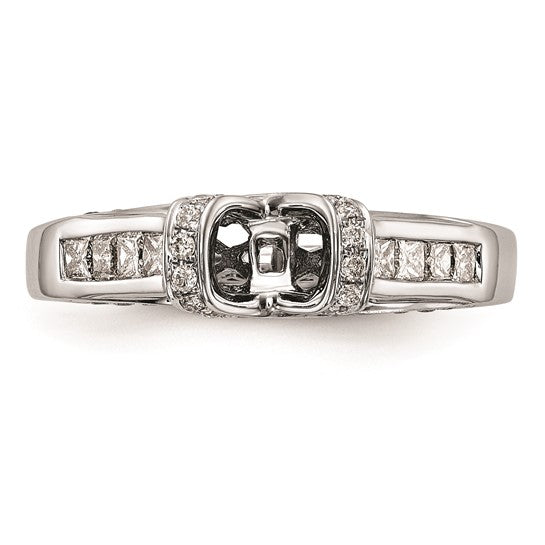 Peg Set Diamond Semi-mount Engagement Rings