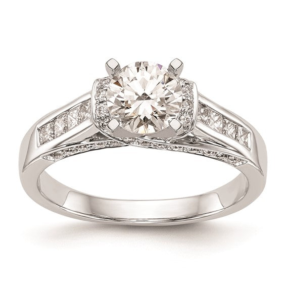 Peg Set Diamond Semi-mount Engagement Rings