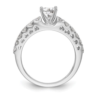 14K White Gold Lab Grown Diamond VS/SI GH, Semi-Mount Eng Ring