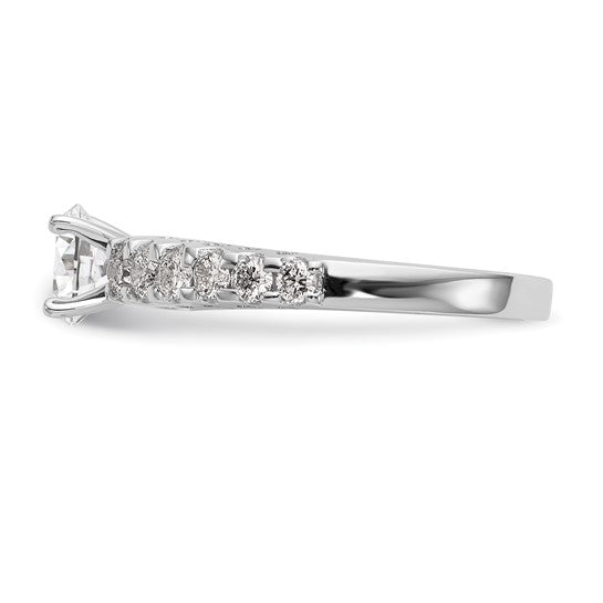 14K White Gold Lab Grown Diamond VS/SI GH, Semi-Mount Eng Ring