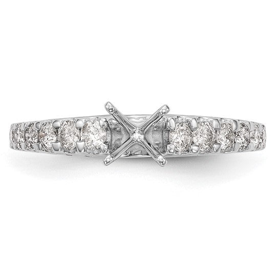 14K White Gold Lab Grown Diamond VS/SI GH, Semi-Mount Eng Ring