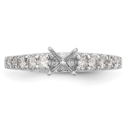 14K White Gold Lab Grown Diamond VS/SI GH, Semi-Mount Eng Ring