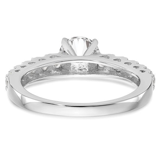 14K White Gold Lab Grown Diamond VS/SI GH, Semi-Mount Eng Ring