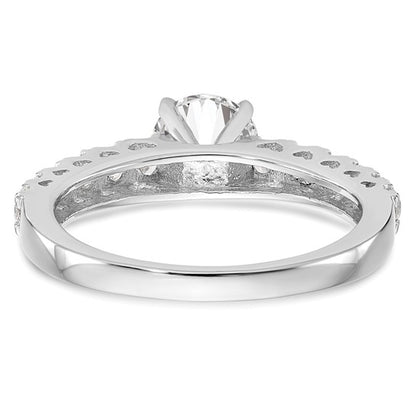 14K White Gold Lab Grown Diamond VS/SI GH, Semi-Mount Eng Ring