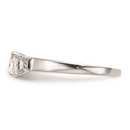 14K White Gold Peg Set 1/15 carat Channel-set Diamond Semi-Mount Engagement Ring