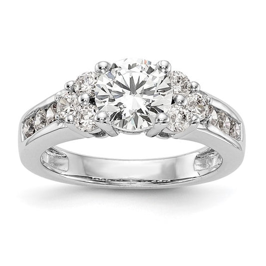 14K White Gold Lab Grown Diamond VS/SI GH, Semi-Mount Engagement Rin