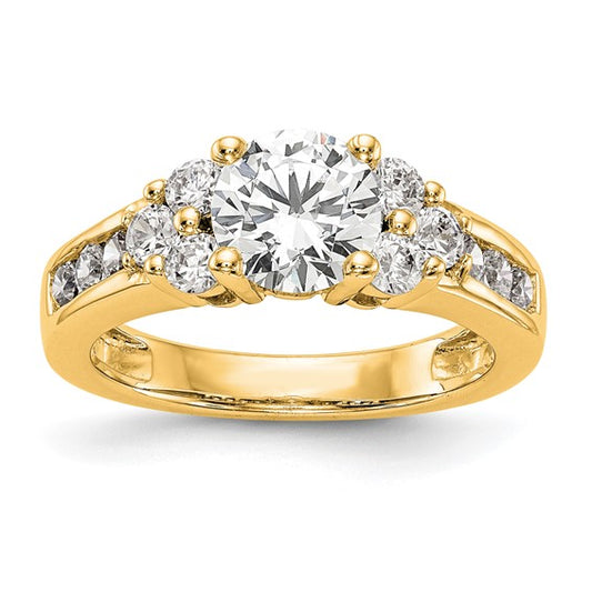 14K Gold Lab Grown Diamond VS/SI GH, Semi-Mount Engagement Ring