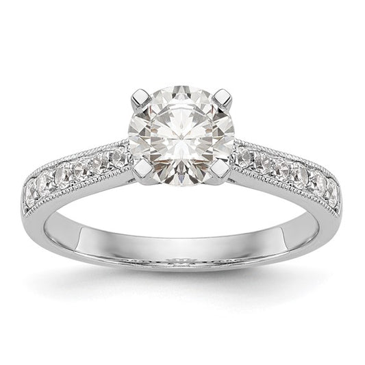 14K White Gold Lab Grown Diamond VS/SI GH, Semi-mount Engagement Rin