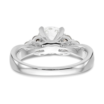 14K White Gold Lab Grown Diamond SI1/SI2, G H, Peg Semi-mount Eng Ring