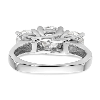 True Origin 14K White Gold 1/2 carat Lab Grown Diamond VS/SI D E F Semi Mount Peg Set Ring