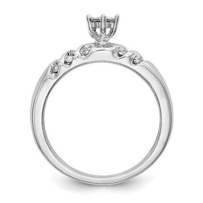 10K White Gold Complete Diamond Trio Engagement Ring