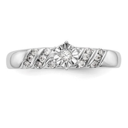 10K White Gold Complete Diamond Trio Engagement Ring