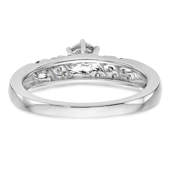 10K White Gold Complete Diamond Trio Engagement Ring