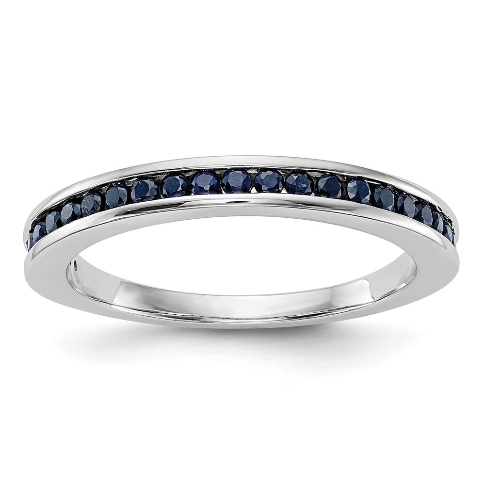 14k White Gold Sapphire Band