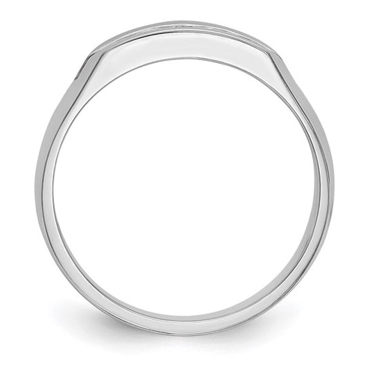 14K White Gold 5-Stone Diamond Men's Channel Band