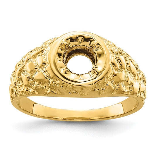 14k 7/8 ct Center Men's Ring Mounting
