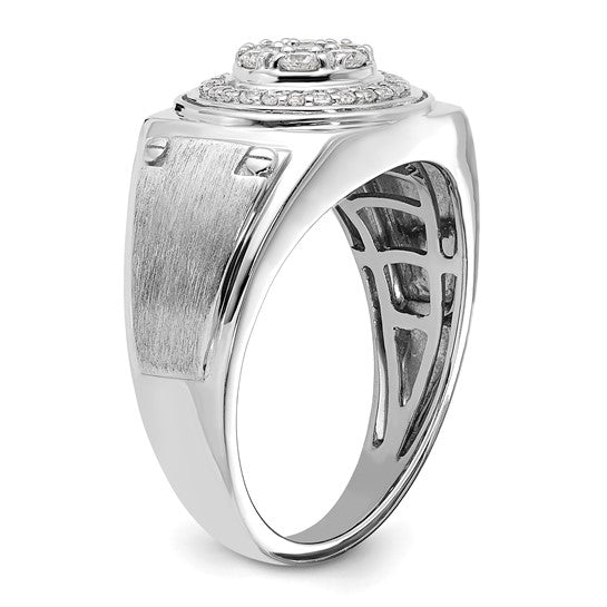 14K White Gold Lab Grown Diamond VS/SI GH, Men's Ring
