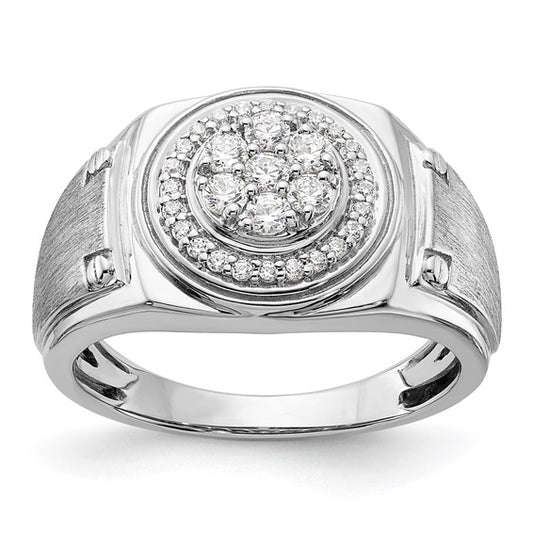 14K White Gold Lab Grown Diamond VS/SI GH, Men's Ring