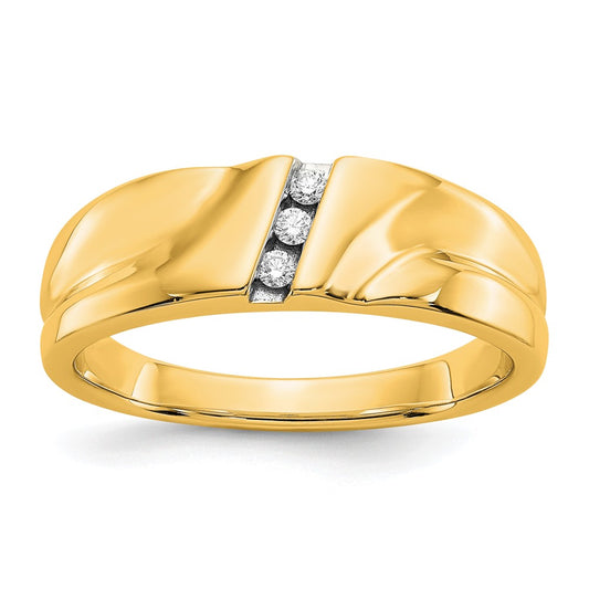 14k Diamond Mens Ring