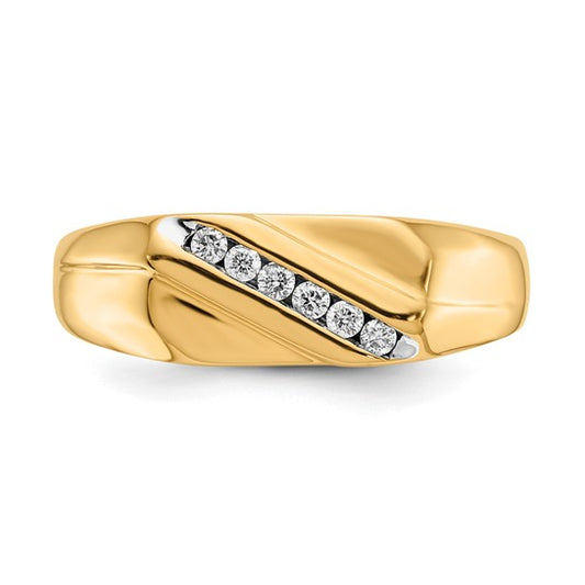 14k Diamond Mens Ring