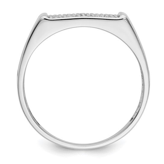 14K White Gold Lab Grown Diamond Men's Ring