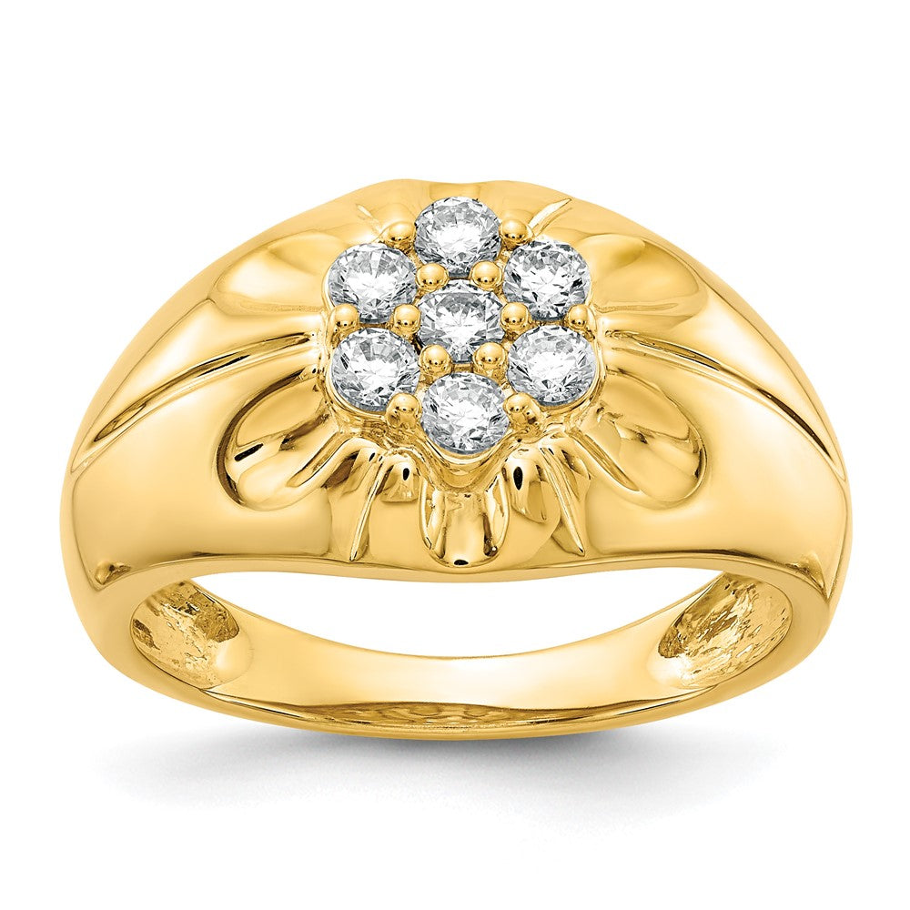 14k Diamond Mens Ring