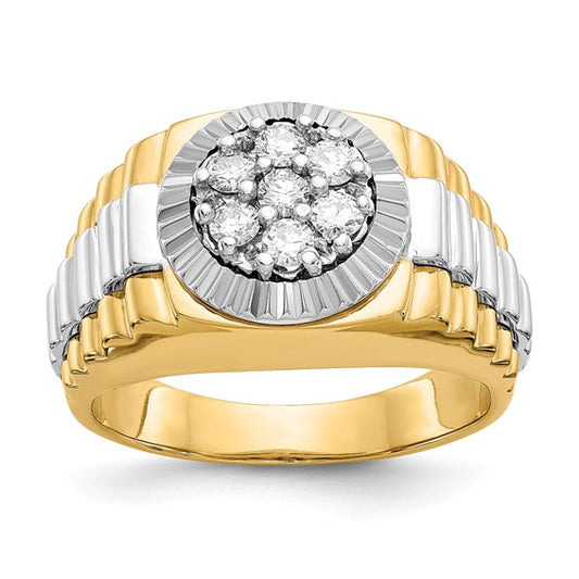 14k Yellow AA Diamond men's ring