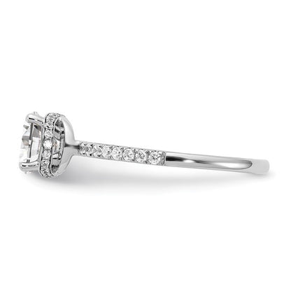 14k White Gold Diamond Semi-Mount Engagement Ring