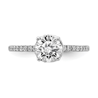 14k White Gold Diamond Semi-Mount Engagement Ring