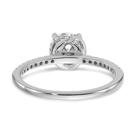 14k White Gold Diamond Semi-Mount Engagement Ring