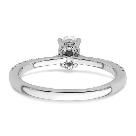 14kw Lab Grown Diamond VS/SI GH S/M Oval Engagement Ring